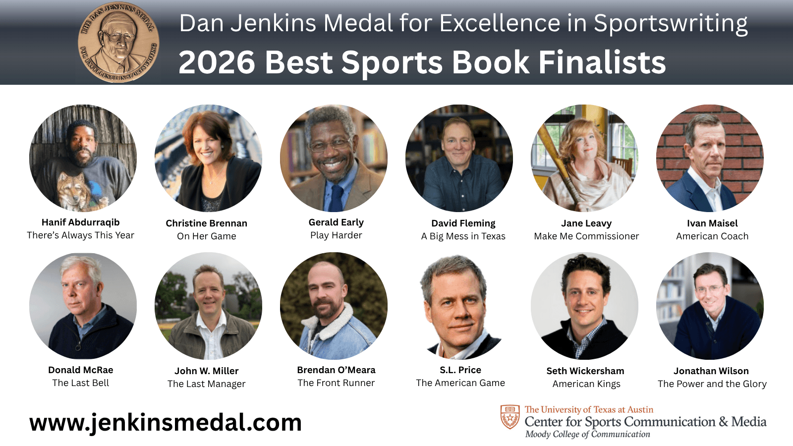 The nominees for the 2026 Best Book category
