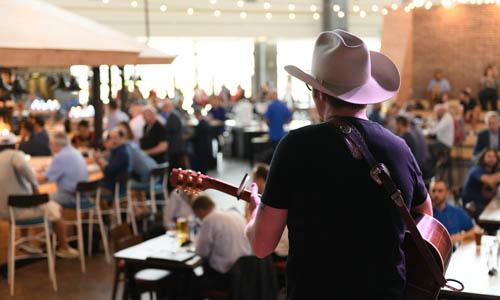 Austin-Bergstrom International Airport live music from stage